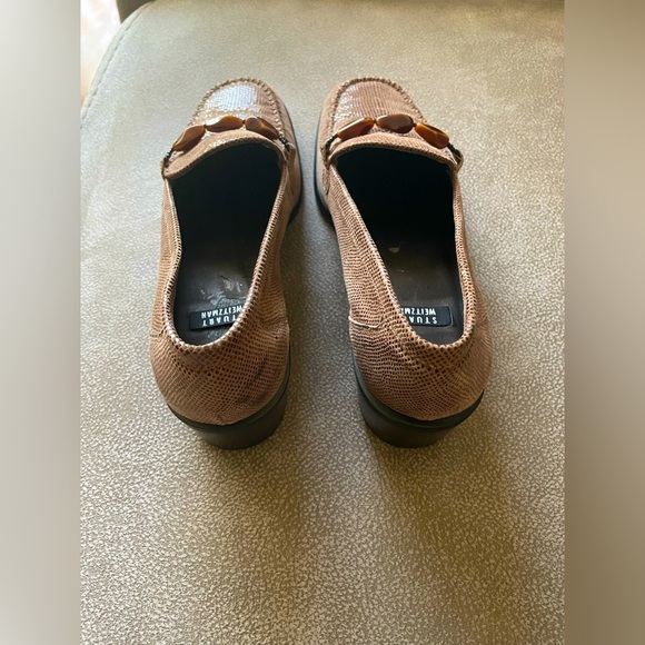 Stuart Weitzman Lizard Print Loafers Bead Spain - Picture 3 of 7